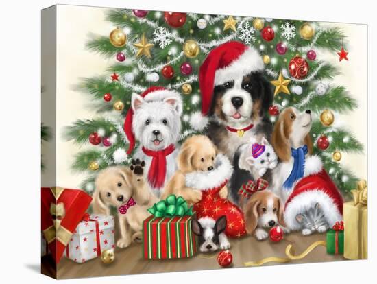 Christmas Happy Dogs-MAKIKO-Premier Image Canvas