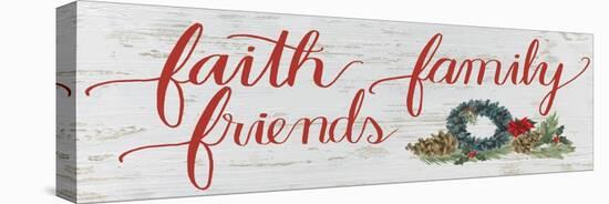 Christmas Holiday - Faith Family Friends v2-James Wiens-Stretched Canvas