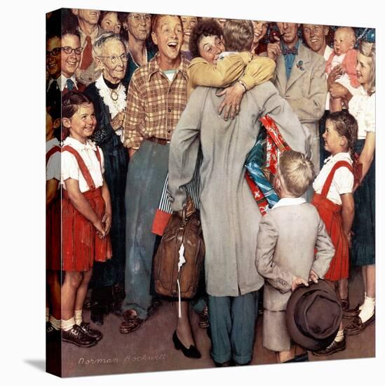 "Christmas Homecoming", December 25,1948-Norman Rockwell-Premier Image Canvas