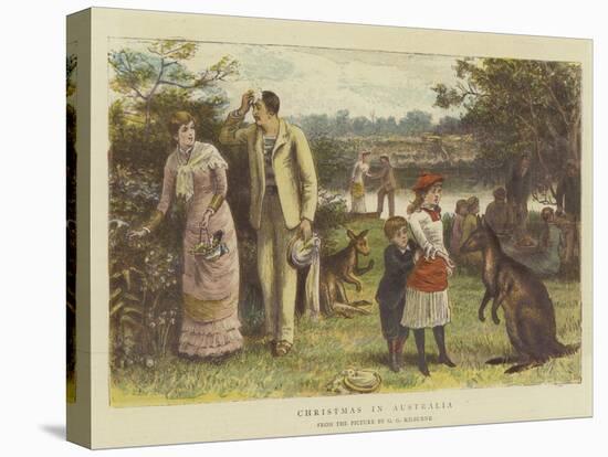 Christmas in Australia-George Goodwin Kilburne-Premier Image Canvas