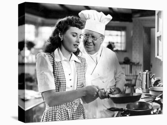 Christmas In Connecticut, Barbara Stanwyck, S.Z. Sakall, 1945-null-Stretched Canvas