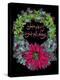 Christmas Ivy Wreath Black-Cyndi Lou-Premier Image Canvas