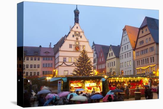 Christmas Market, Rothenburg Ob Der Tauber, Bavaria, Germany, Europe-Miles Ertman-Premier Image Canvas