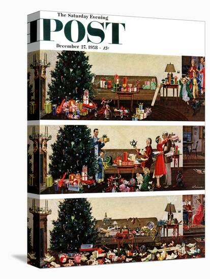 "Christmas Morning" Saturday Evening Post Cover, December 27, 1958-Ben Kimberly Prins-Premier Image Canvas