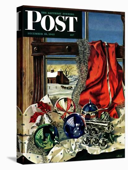 "Christmas Ornaments," Saturday Evening Post Cover, December 18, 1943-John Atherton-Premier Image Canvas