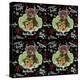 Christmas Pattern - Bruno Bear-Sheena Pike Art And Illustration-Premier Image Canvas