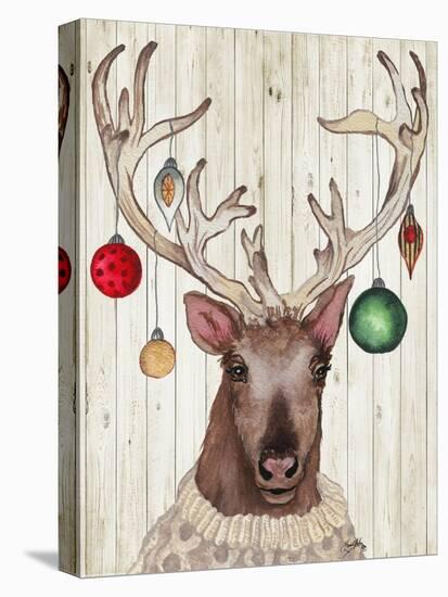 Christmas Reindeer II-Elizabeth Medley-Stretched Canvas