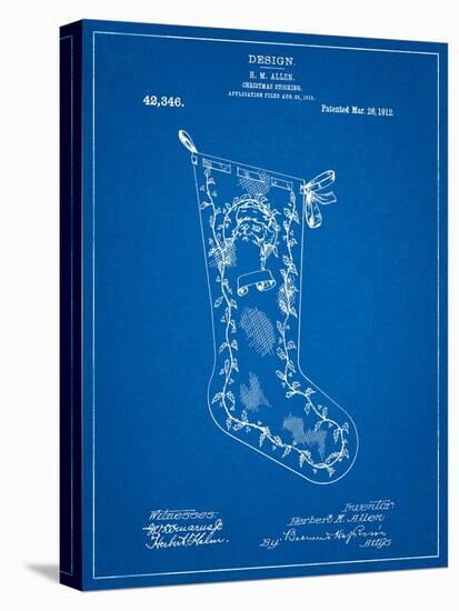 Christmas Stocking 1912 Patent-Cole Borders-Stretched Canvas