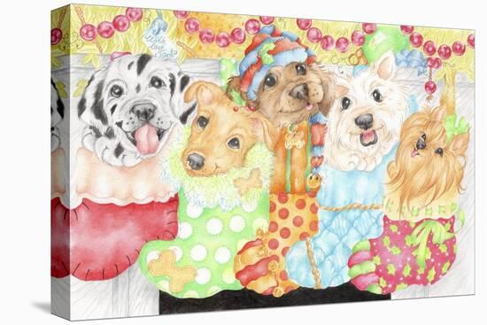 Christmas Stocking Pups-Karen Middleton-Premier Image Canvas