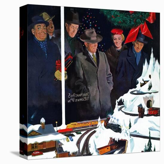 "Christmas Train Set", December 15, 1956-George Hughes-Premier Image Canvas