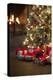 Christmas Tree by Fireplace-null-Premier Image Canvas