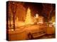 Christmas Tree on Snowy Night in Pioneer Courthouse Square, Portland, Oregon, USA-Janis Miglavs-Premier Image Canvas