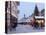 Christmas Tree With Stalls and People at Marktstrasse in the Spa Town of Bad Tolz, Bavaria-Richard Nebesky-Premier Image Canvas