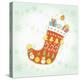 Christmas with Red Sock and Decorations-null-Premier Image Canvas