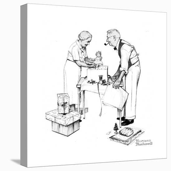 Christmas-Norman Rockwell-Premier Image Canvas