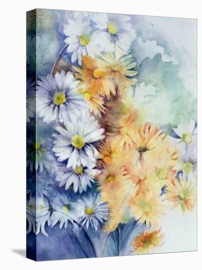 Chrysanthemum, White and Apricot-Karen Armitage-Premier Image Canvas