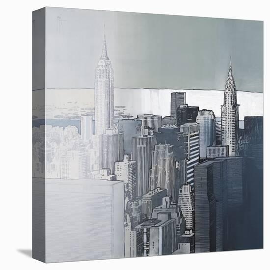 Chrysler and Empire State Buildings-Joan Farré-Stretched Canvas