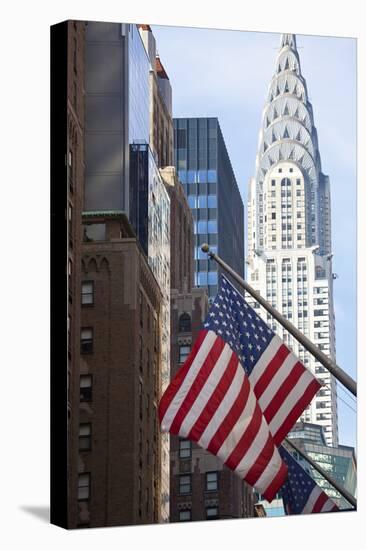 Chrysler Building with Star and Stripes, New York, USA-Peter Adams-Premier Image Canvas