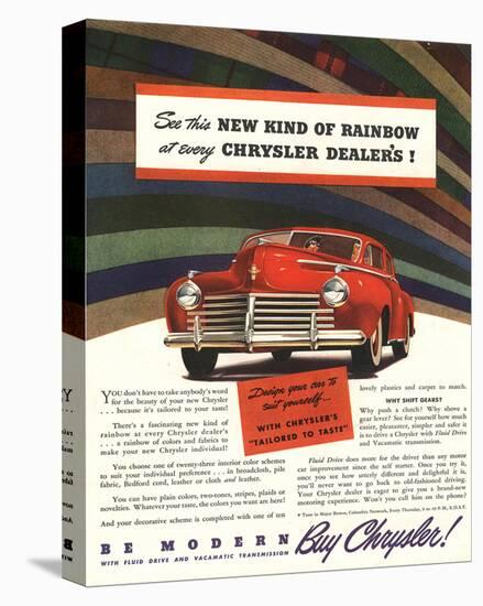 Chrysler Rainbow Ad-null-Stretched Canvas