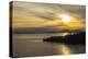 Chuckanut Drive, Washington State. Winter sunset on Samish Bay, Lummi Island, Bellingham Bay.-Jolly Sienda-Premier Image Canvas