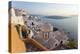 Church and Fira Town at Sunset, Fira, Santorini, Cyclades, Greece-Peter Adams-Premier Image Canvas