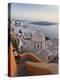 Church and Fira Town at Sunset, Fira, Santorini (Thira), Cyclades, Greece-Peter Adams-Premier Image Canvas