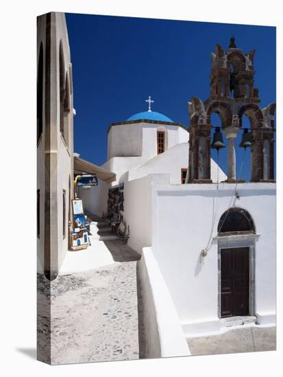 Church and Souvenir Shop at Santorini, Cyclades, Greek Islands, Greece, Europe-Sakis Papadopoulos-Premier Image Canvas