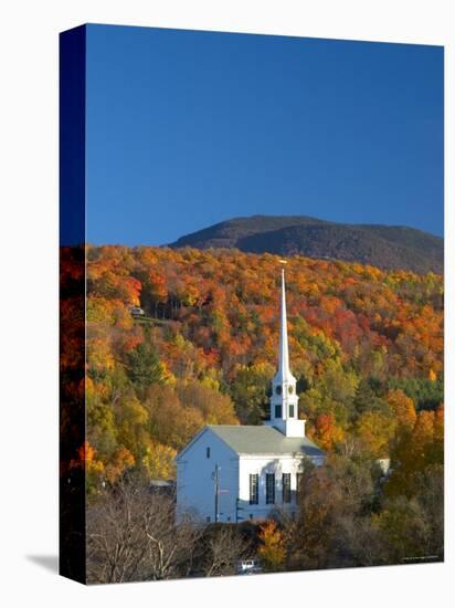 Church at Stowe, Vermont, New England, USA-Demetrio Carrasco-Premier Image Canvas