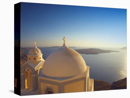 Church at Sunset, Santorini, Cyclades, Greek Islands, Greece, Europe-null-Premier Image Canvas