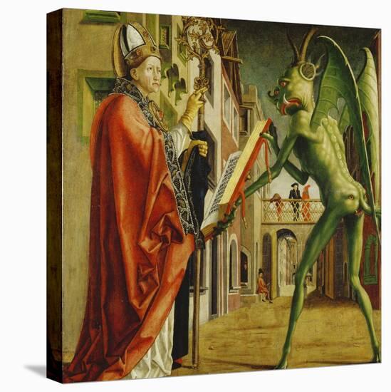 Church Father Altar. Right Outer Wing: St. Augustin and Satan-Michael Pacher-Premier Image Canvas
