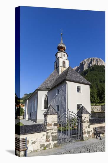 Church in Kolfuschg, Sas Ciampac Behind, Dolomites, South Tyrol, Italy, Europe-Gerhard Wild-Premier Image Canvas