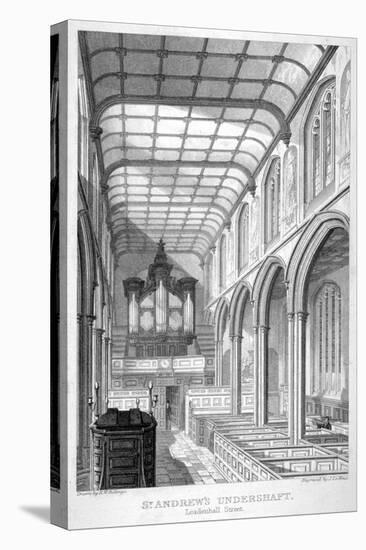 Church of St Andrew Undershaft, Leadenhall Street, London, C1837-John Le Keux-Premier Image Canvas