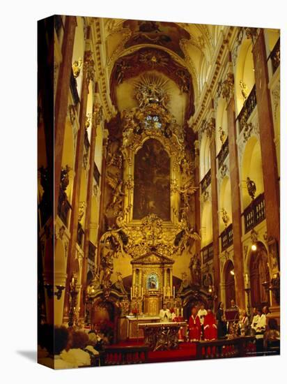 Church of St.Kames, Nave, Prague, Czech Republic, Europe-Upperhall Ltd-Premier Image Canvas