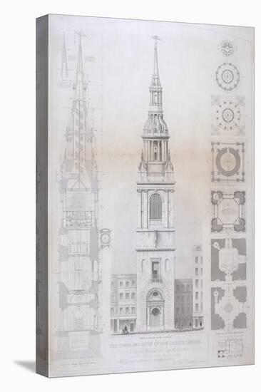 Church of St Mary Le Bow, City of London, 1850-John Le Keux-Premier Image Canvas