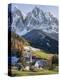 Church Sankt Magdalena, Villnoess Valley. Geisler Mountains. Italy-Martin Zwick-Premier Image Canvas