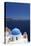 Church with Blue Dome with View of the Aegean Sea, Oia, Santorini, Cyclades, Greek Islands-Markus Lange-Premier Image Canvas