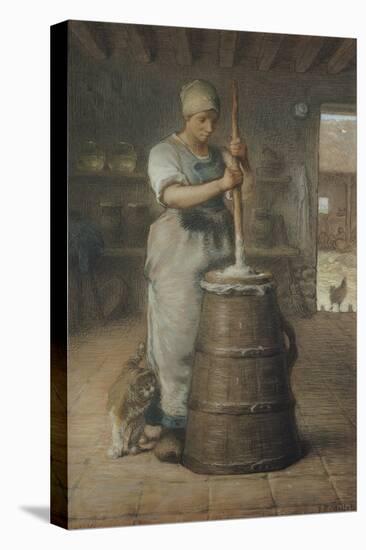 Churning Butter, 1866-68-Jean-François Millet-Premier Image Canvas