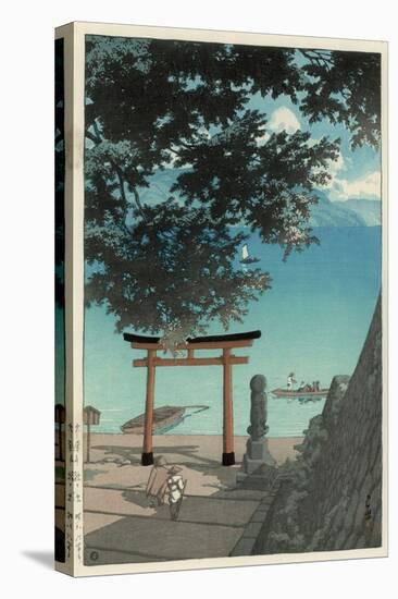 Chuzenji Temple at Utagahama - Tori Gate and Ferry-Kawase Hasui-Premier Image Canvas