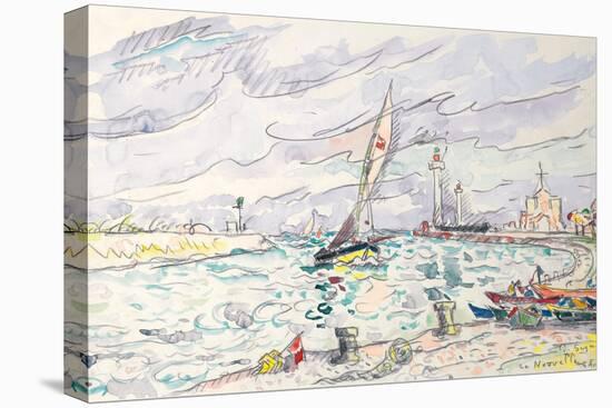 Ciboure, Saint-Jean-De-Luz, 1920 (W/C and Chalk on Paper Laid Down on Board)-Paul Signac-Premier Image Canvas