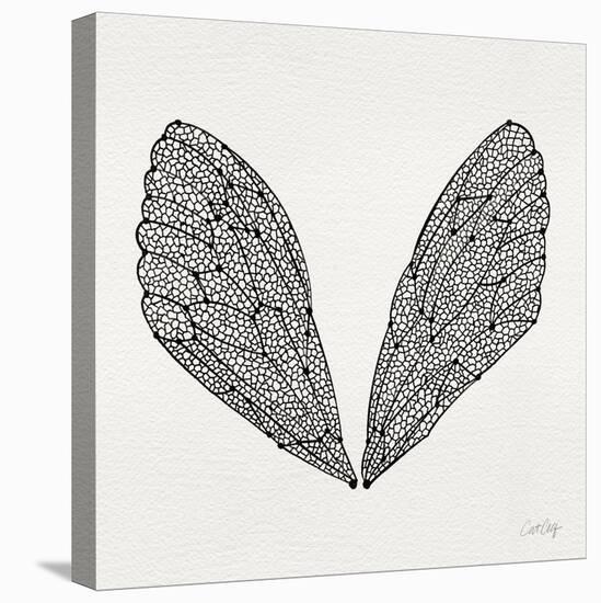 Cicada Wings in Black Ink-Cat Coquillette-Premier Image Canvas