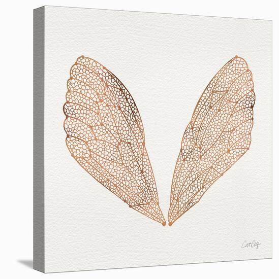 Cicada Wings in Rose Gold Ink-Cat Coquillette-Premier Image Canvas