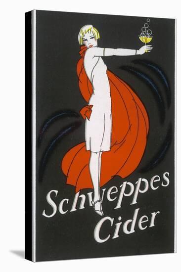 Cider an Elegant Lady Holding Out a Glass of Bubbling Cider-null-Premier Image Canvas