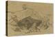 Cinq lions ou lionnes dans les rochers-Rosa Bonheur-Premier Image Canvas