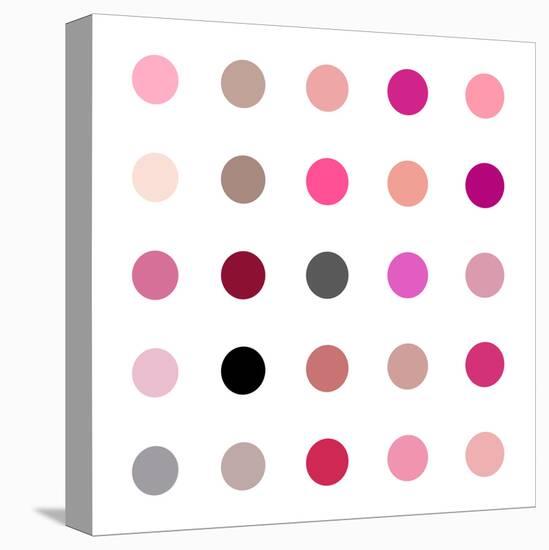 Circle Five Pink Blush-Karl Langdon-Stretched Canvas