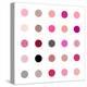 Circle Five Pink Blush-Karl Langdon-Stretched Canvas