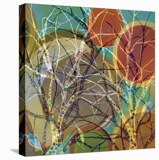 Circle Trees Light-Ruth Palmer-Stretched Canvas