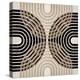 Circle X Lines Black, 2024-Parker Ross-Stretched Canvas