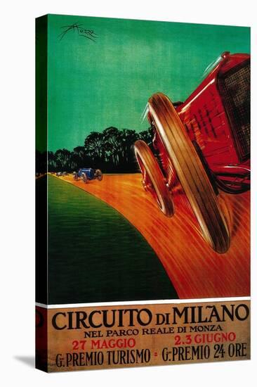 Circuito Di Milano Vintage Poster - Europe-Lantern Press-Stretched Canvas