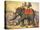 Circus Elephant and Riders-null-Premier Image Canvas