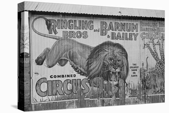 Circus poster covering a building in Alabama, 1936-Walker Evans-Premier Image Canvas